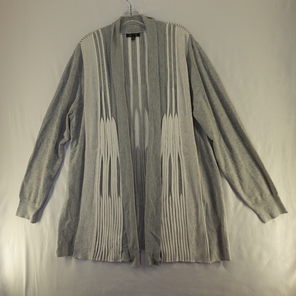 Stitch Fix Lety & Me Women's Cardigan sweater Grey white NWT size XXL - Picture 1 of 10